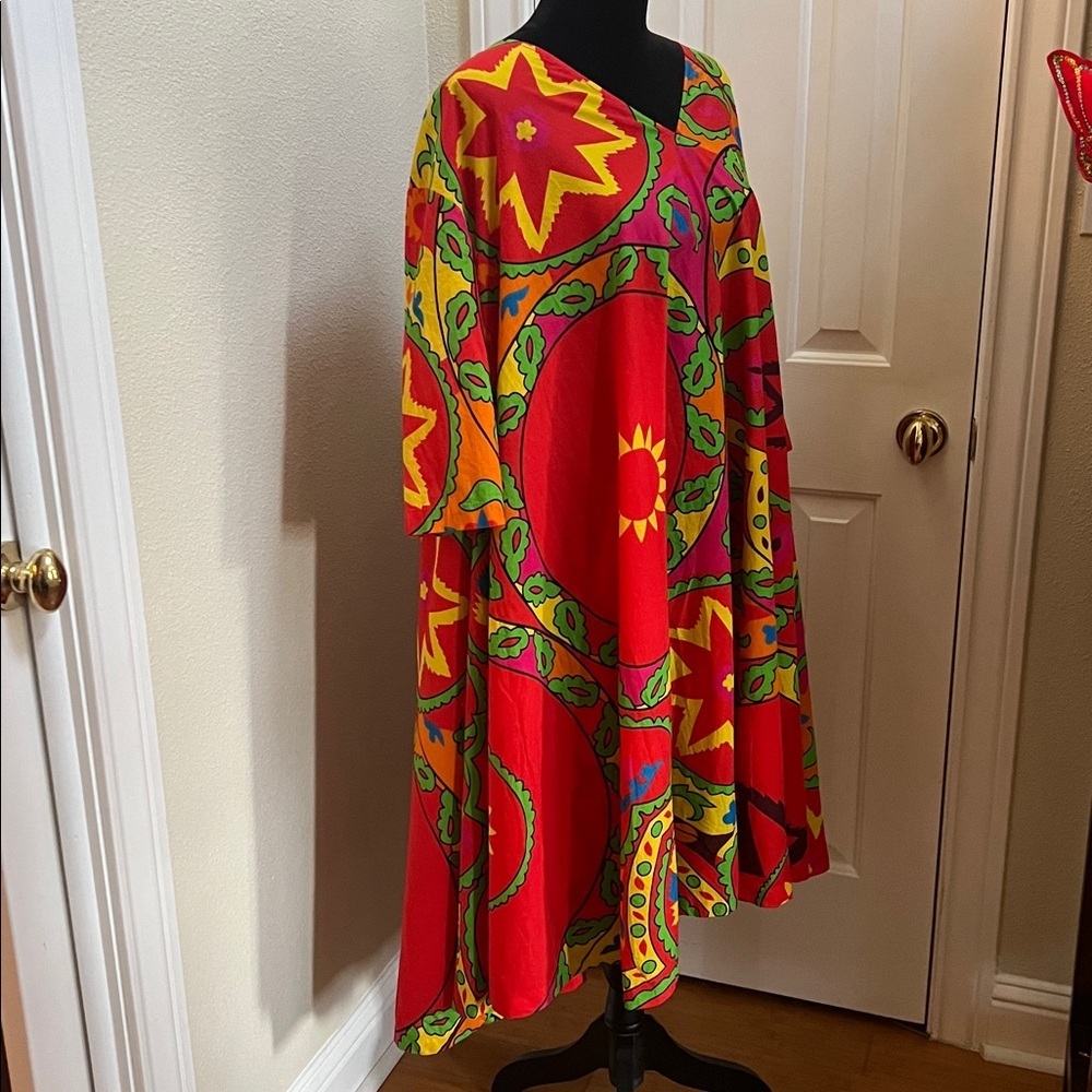 Rhode Resort Dress mid century modern print one size red - Picture 3 of 10